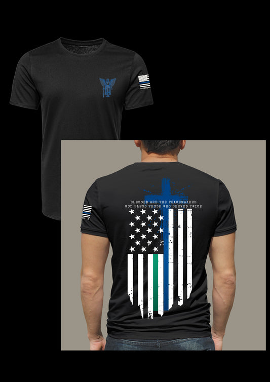 Dual Military I Law Enforcement St. Michael Graphic Tee or Hoodie