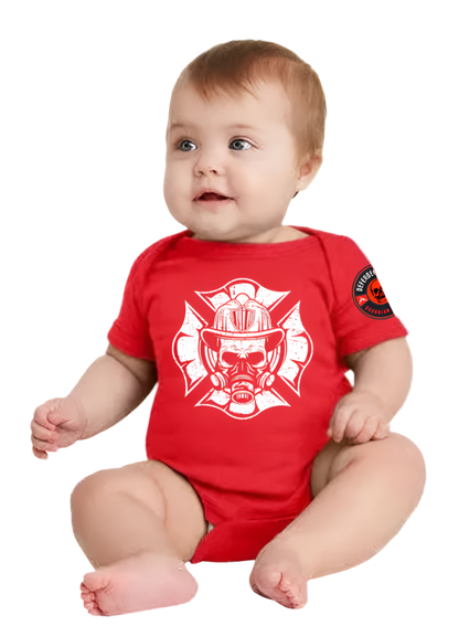 Baby Firefighter Red Onsie