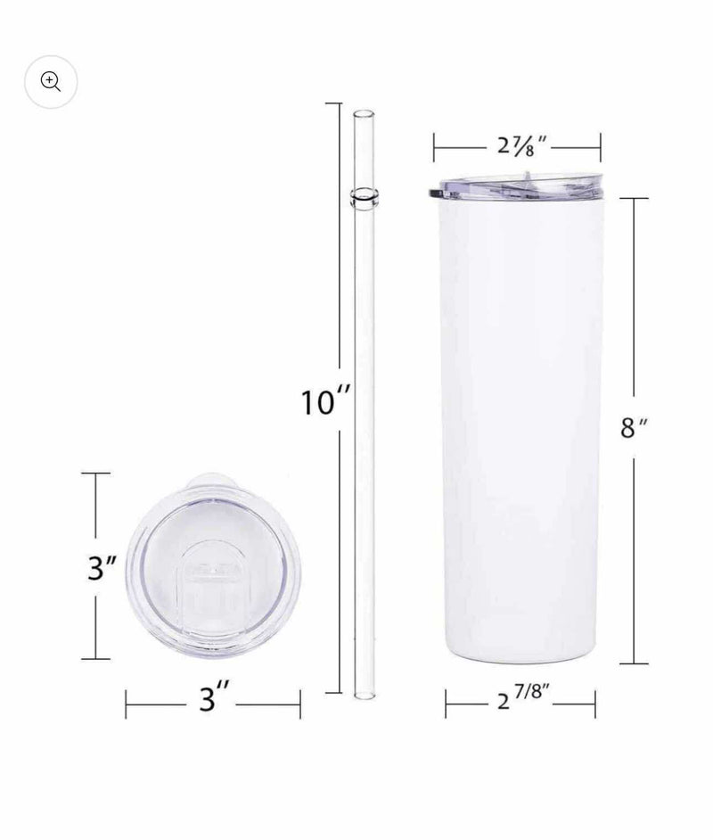20 Oz Customized Skinny Tumbler